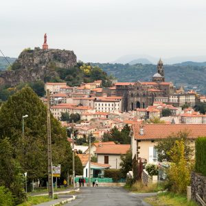 Jakobsweg Le Puy-en-Velay Rückblick Wahrzeichen