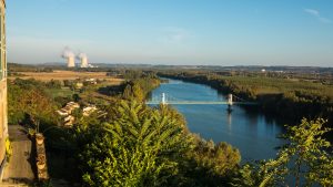 Jakobsweg Auvillar Panorama Kernkraftwerk